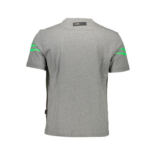 Gray Cotton Men T-Shirt