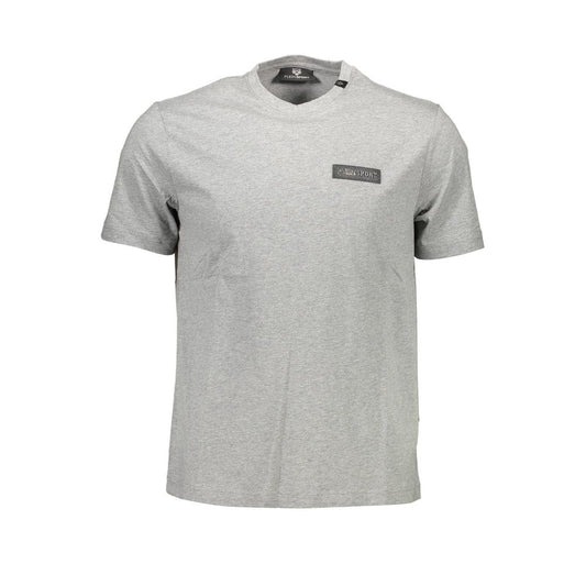 Gray Cotton Men T-Shirt