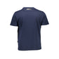 Blue Cotton Men T-Shirt