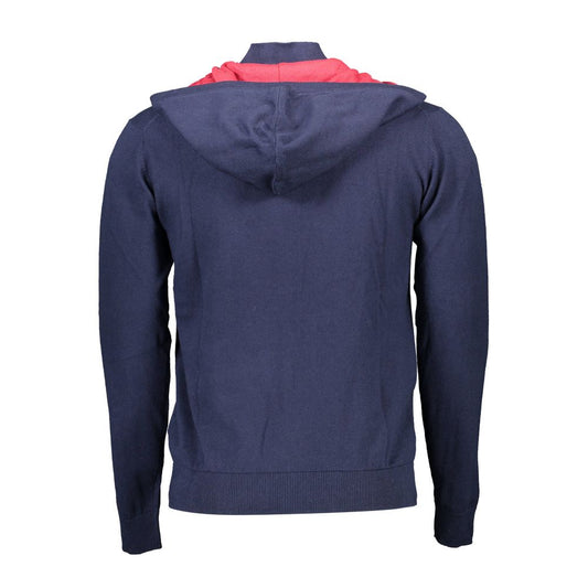 Blue Cotton Men Sweater