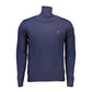 Blue Cotton Men Sweater