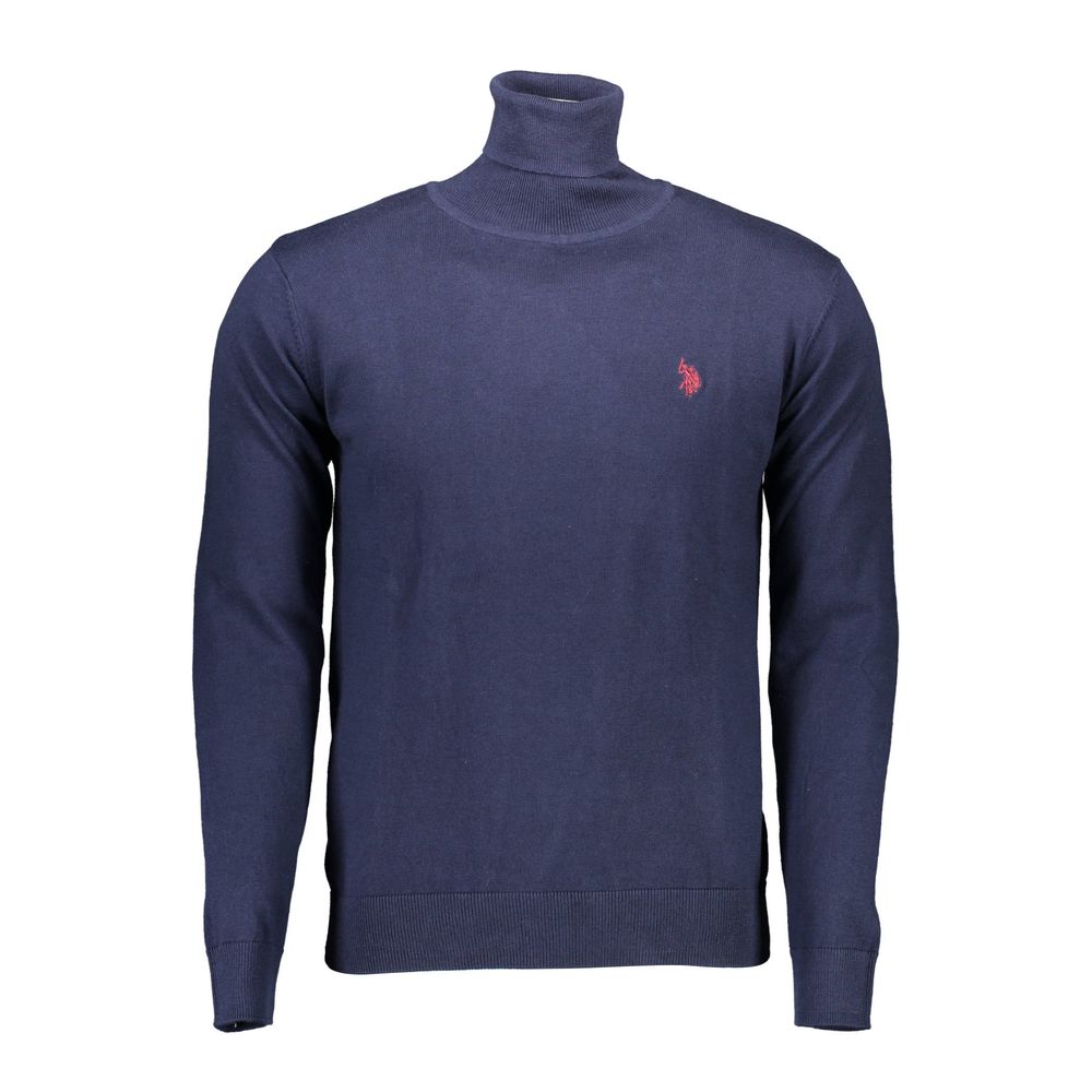 Blue Cotton Men Sweater