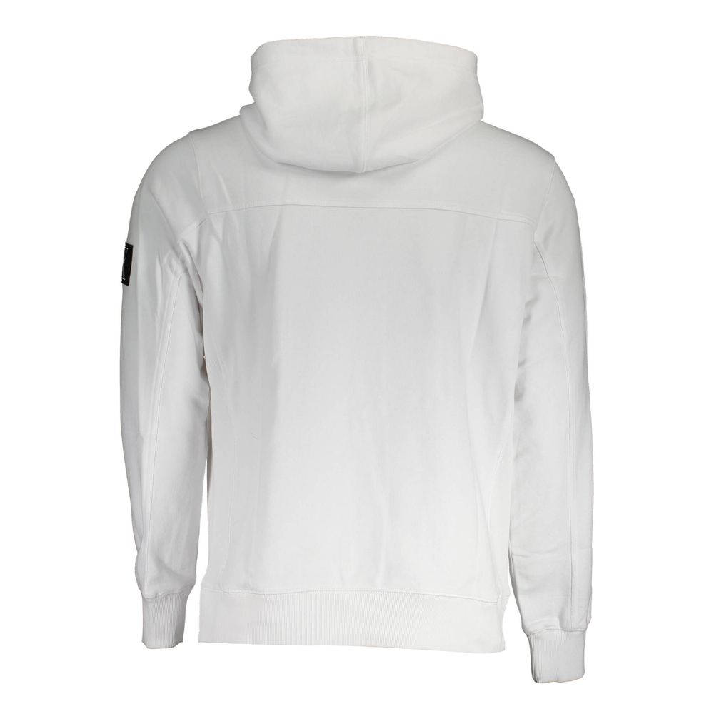 White Cotton Men Sweatshirt