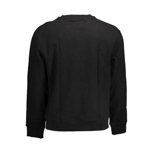 Black Cotton Men Sweater