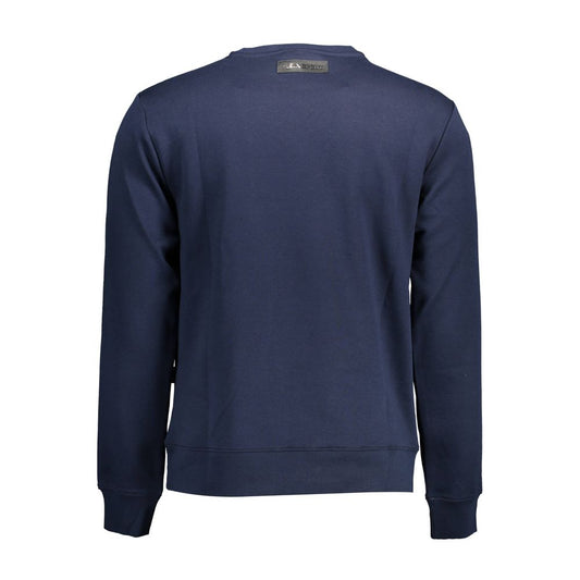 Blue Cotton Men Sweater