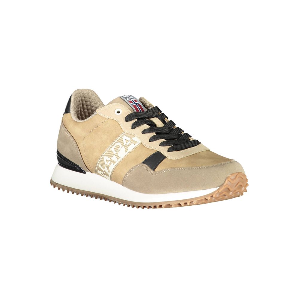 Beige Polyester Men Sneaker