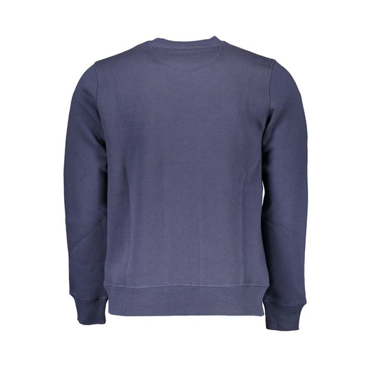 Blue Cotton Men Sweater