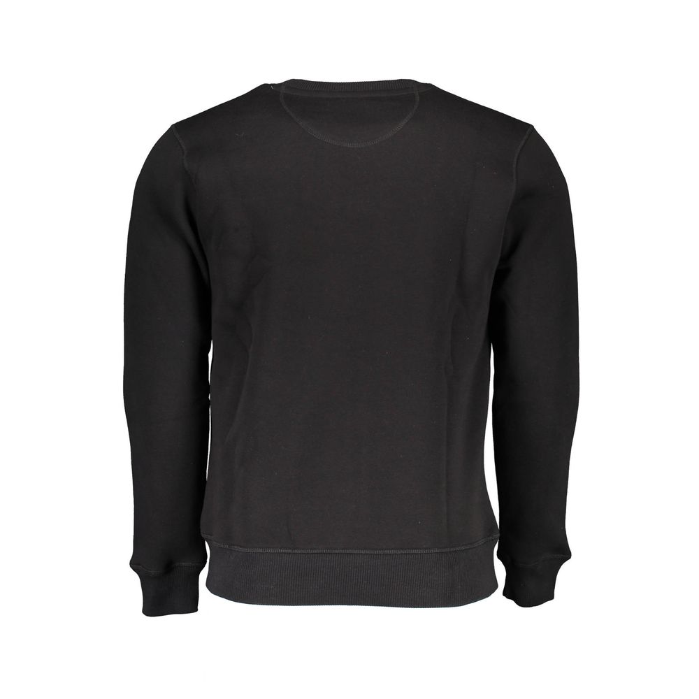 Black Cotton Men Sweater