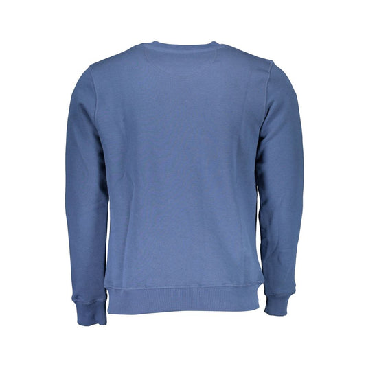 Blue Cotton Men Sweater