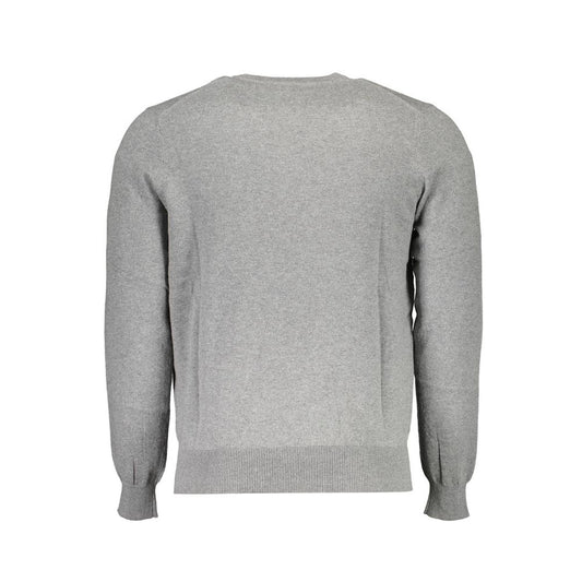 Gray Cotton Men Sweater