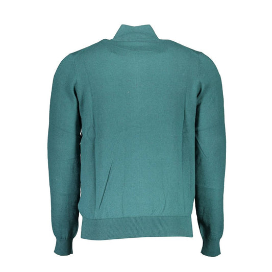 Green Cotton Men Sweater