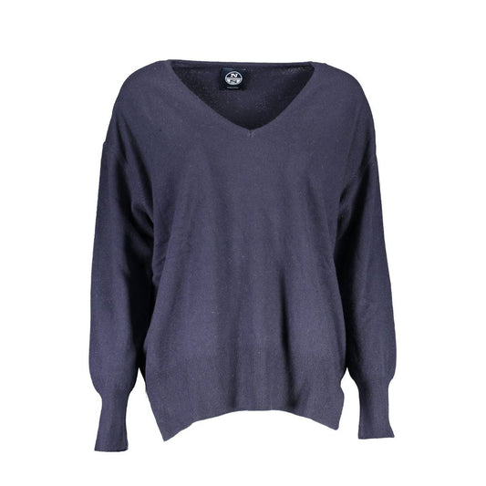 Blue Wool Women Sweater