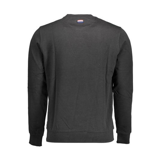 Black Cotton Men Sweater