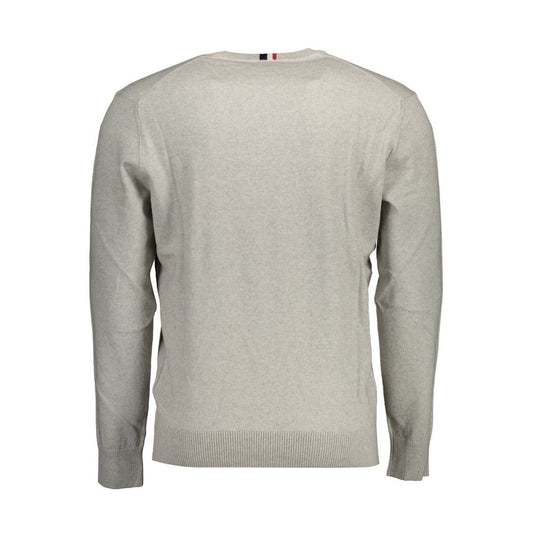 Gray Cotton Men Sweater