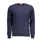 Blue Cotton Men Sweater