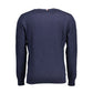 Blue Cotton Men Sweater