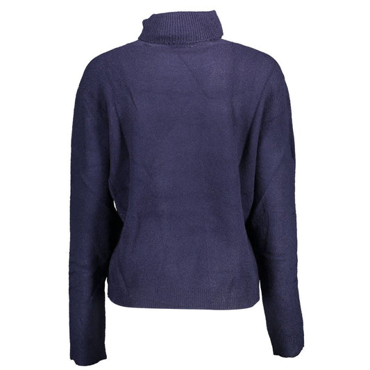 Blue Acrylic Women Sweater