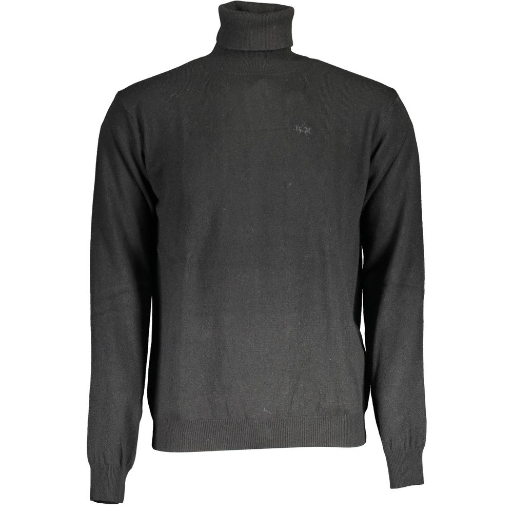 Black Wool Men Sweater