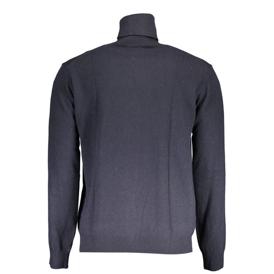 Blue Wool Mens Sweater