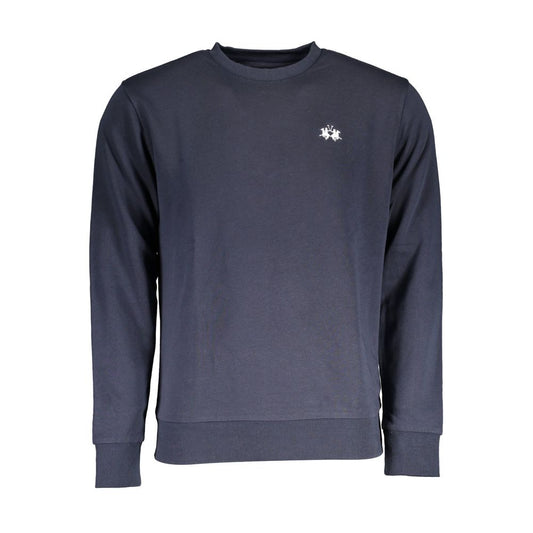 Blue Cotton Men Sweater