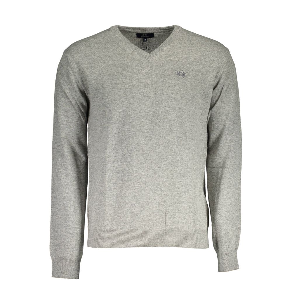 Gray Wool Men Sweater