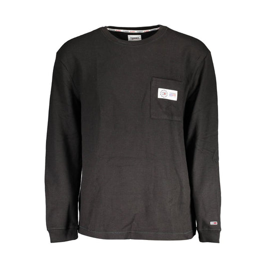 Black Cotton Men Sweater