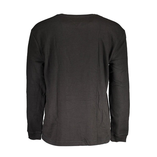 Black Cotton Men Sweater