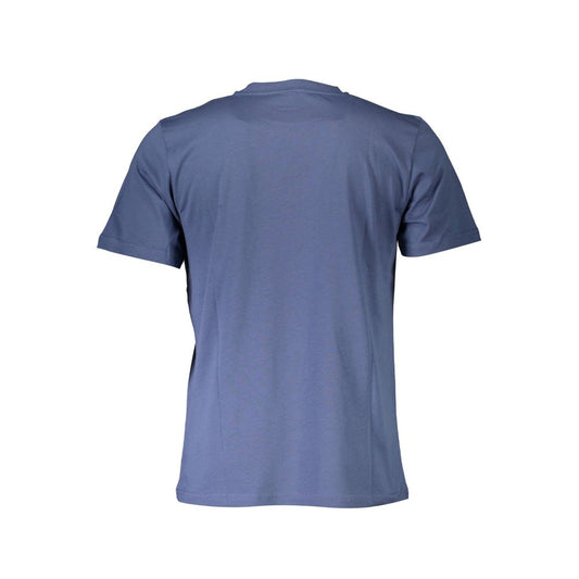 Blue Cotton Men T-Shirt