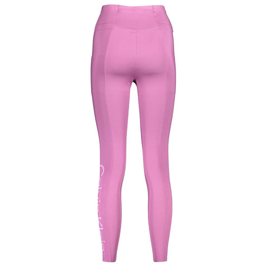 Purple Polyester Women Legging