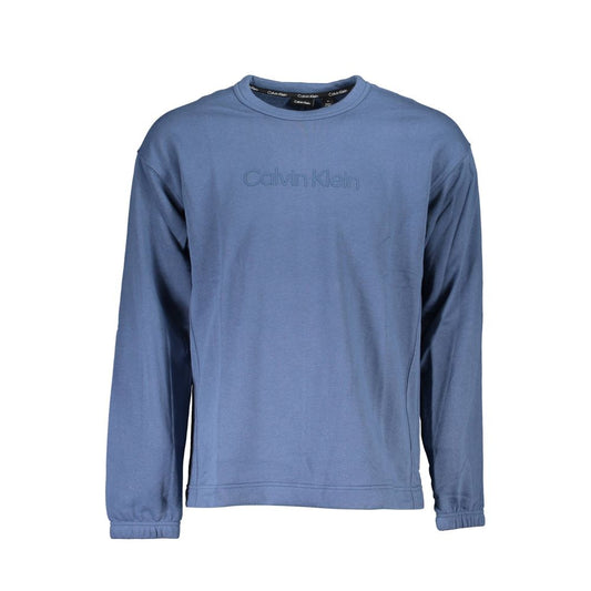 Blue Cotton Men Sweater