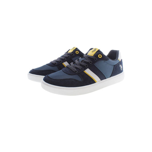 Blue Polyester Men Sneaker