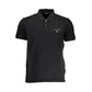 Black Cotton Men Polo Shirt