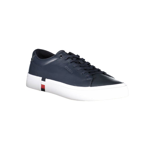 Blue Leather Men Sneaker