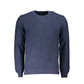 Blue Cotton Men Sweater