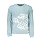 Light Blue Cotton Men Sweater