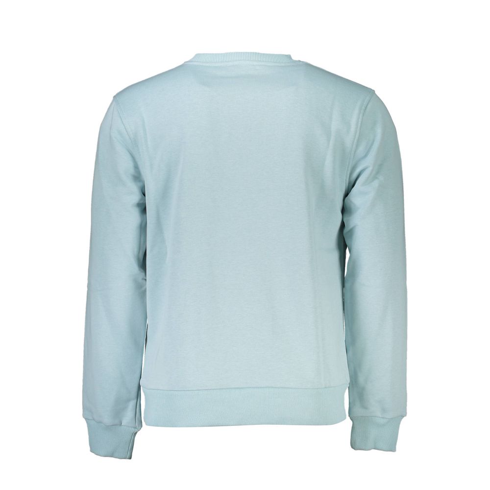 Light Blue Cotton Men Sweater