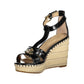 Black Polyester Sandal