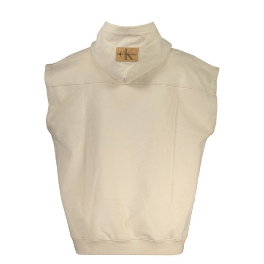 Beige Cotton Men Sweater