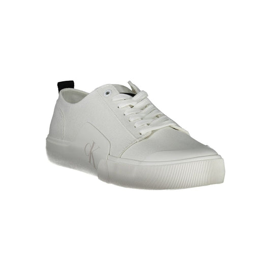 White Cotton Men Sneaker