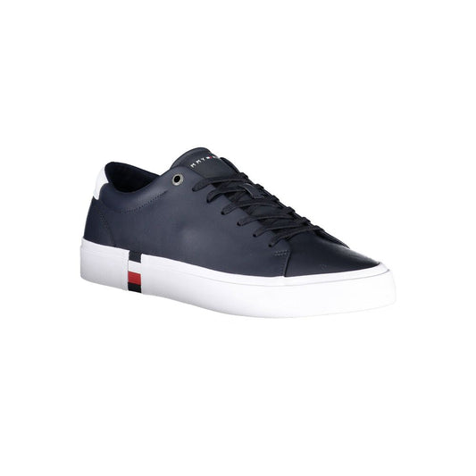 Blue Leather Men Sneaker