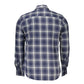 Blue Cotton Men Shirt