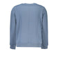 Sleek Blue Crew Neck Sporty Sweatshirt