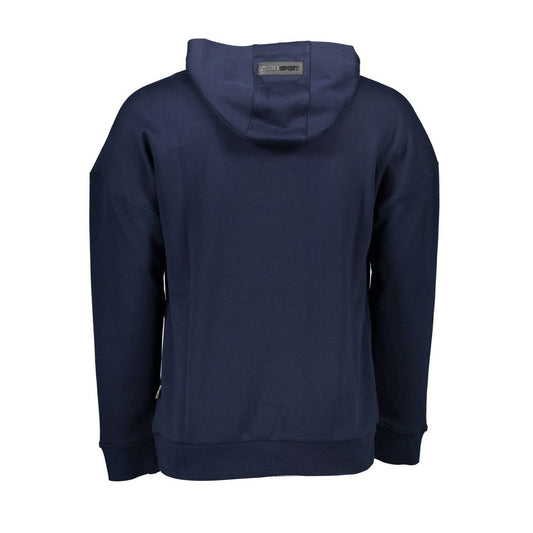 Blue Cotton Men Sweater