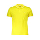 Elegant Yellow Cotton Polo with Contrast Details