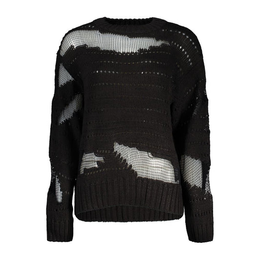 Black Acrylic Women Sweater