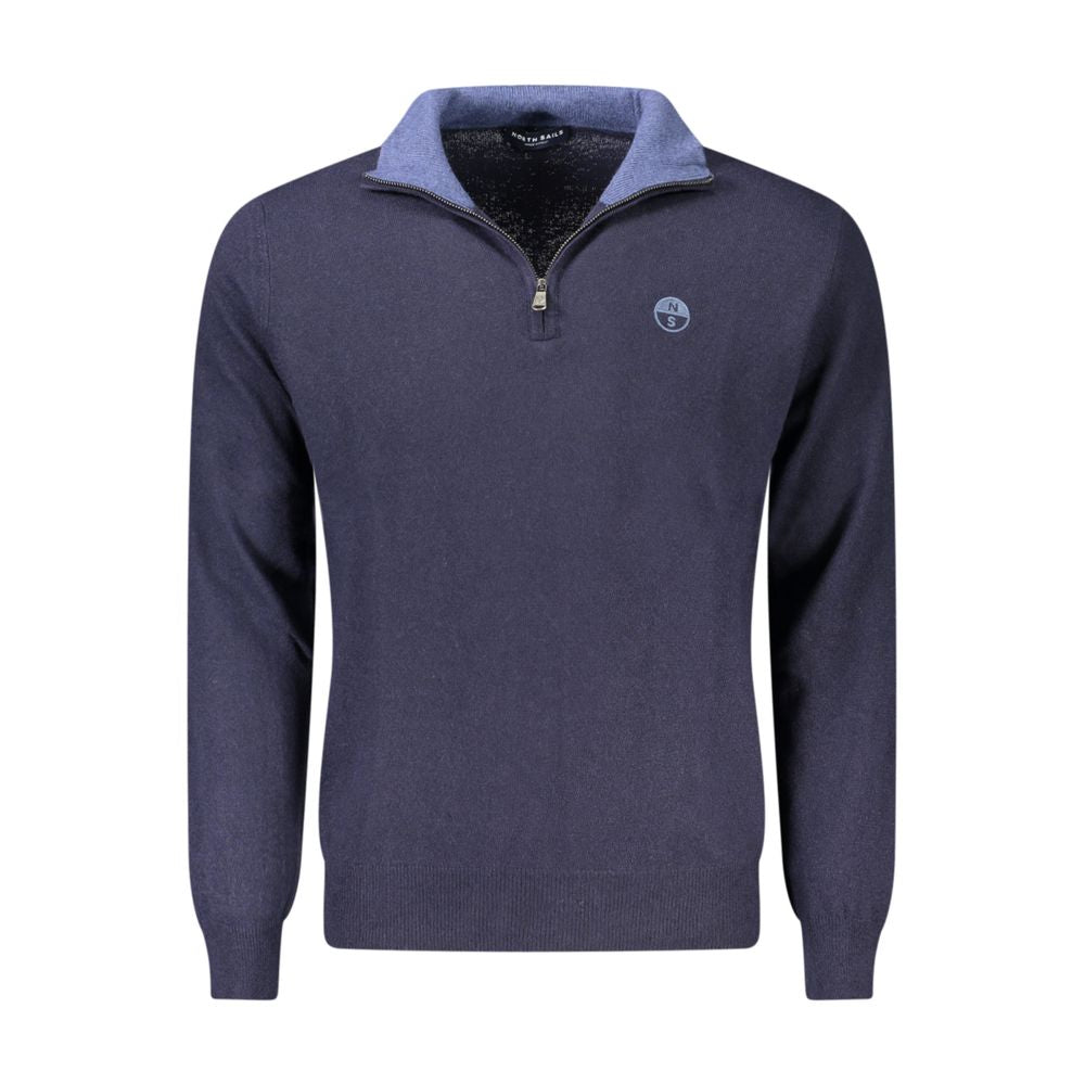 Blue Wool Men Sweater