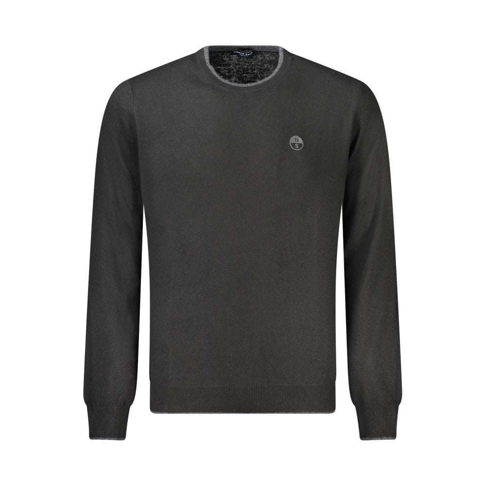 Black Wool Men Sweater