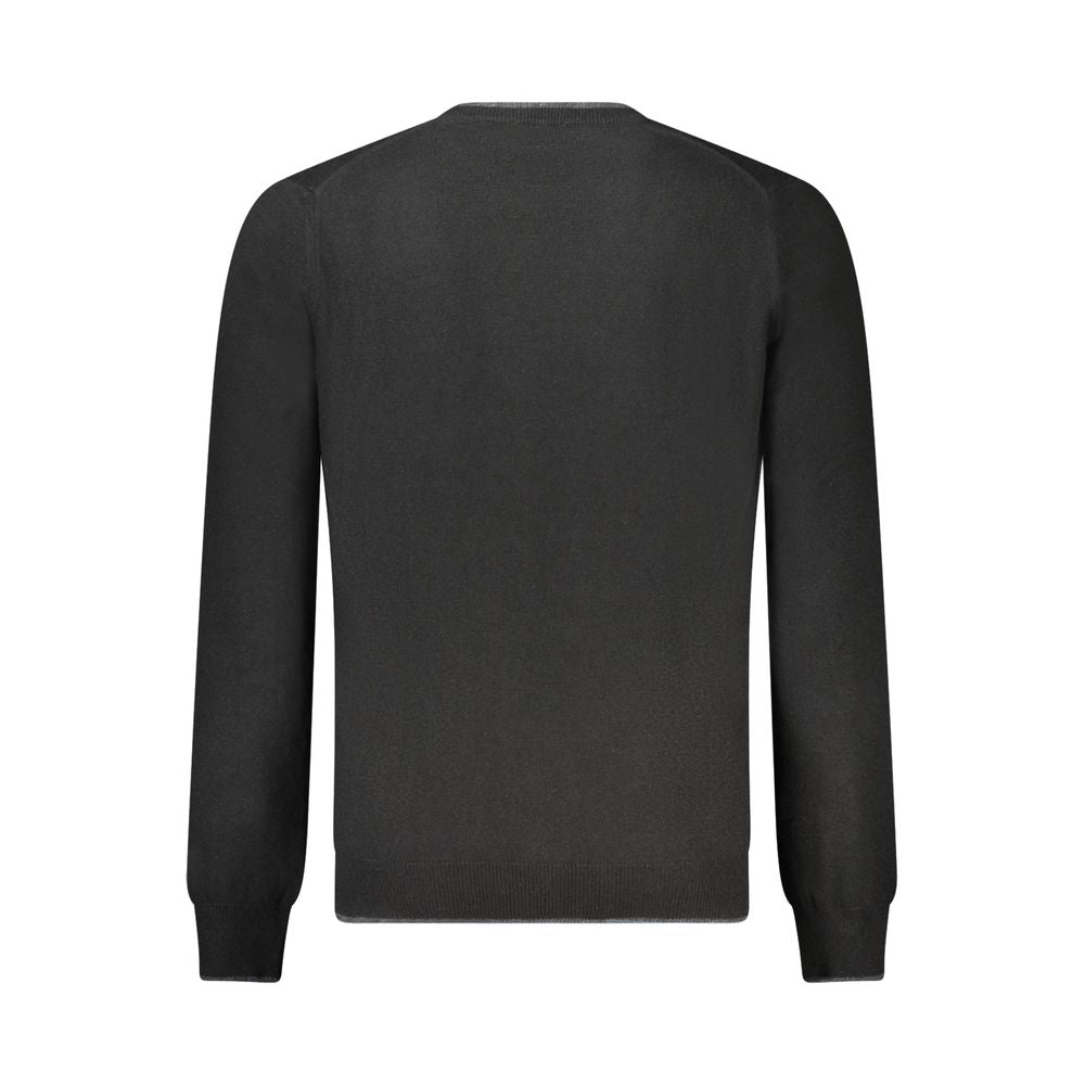 Black Wool Men Sweater