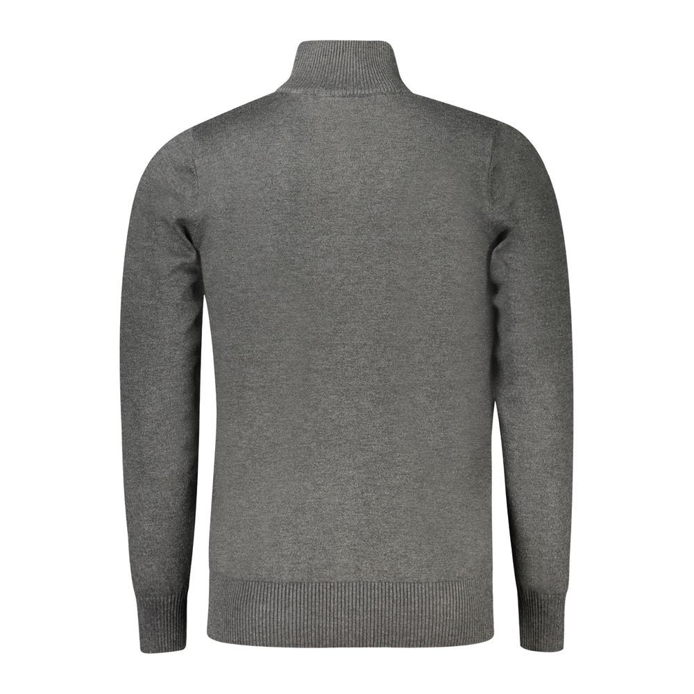 Gray Viscose Men Sweater