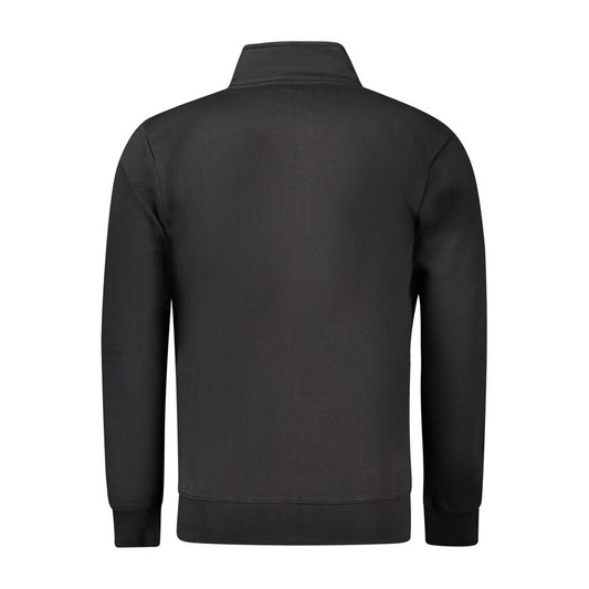 Black Cotton Men Sweater